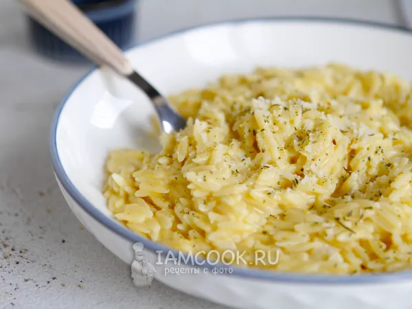 Фото блюда: Паста орзо с тыквой