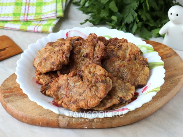 Фото блюда: Оладьи из рубленой куриной печени