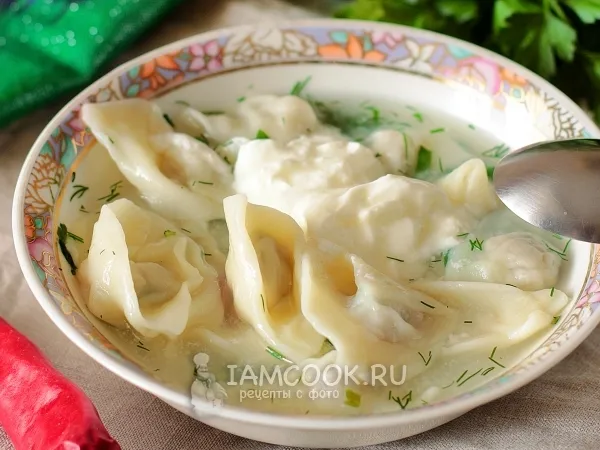 Фото блюда: Пельмени из заварного теста со смешанным фаршем (по-восточному)
