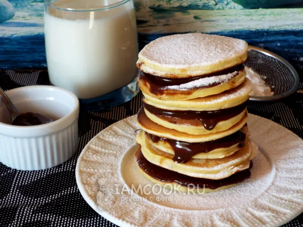 Фото блюда: Японские панкейки с начинкой (шоколадной)