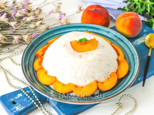 Фото блюда: Суфле из сметаны с желатином с фруктами