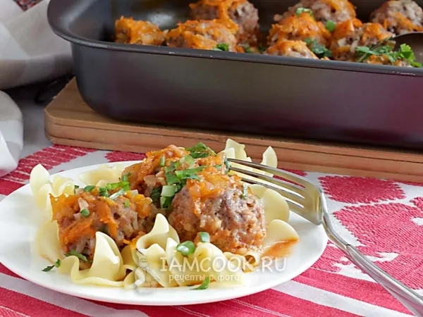 Фото блюда: Тефтели из говядины в духовке