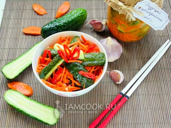 Фото блюда: Огурцы по-корейски на зиму