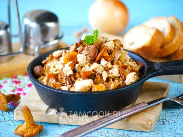 Фото блюда: Лисички с фаршем