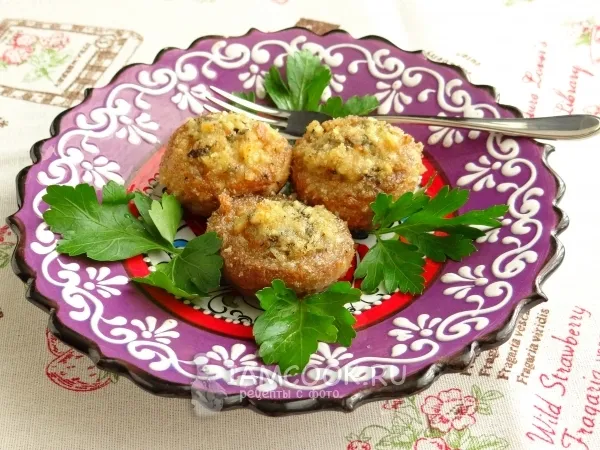 Фото блюда: Шампиньоны, запеченные с чесноком и тимьяном