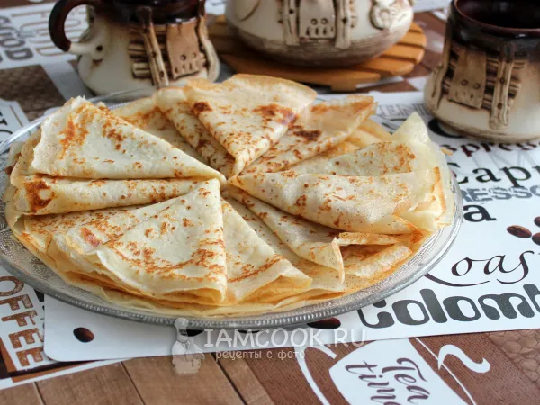 Фото блюда: Тонкие ромовые блины