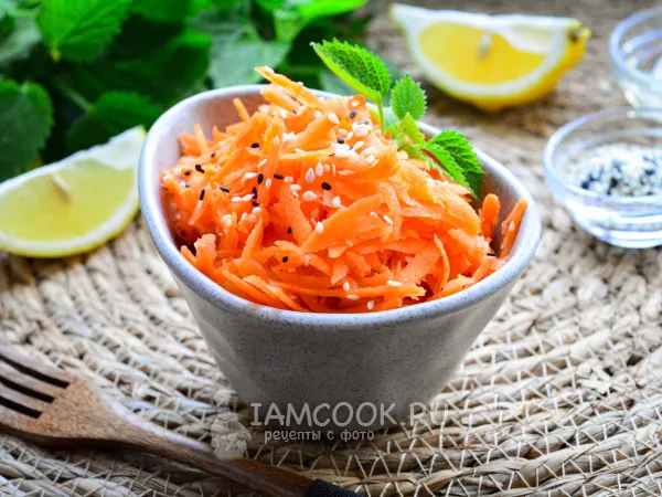 Фото блюда: Салат из моркови с медом