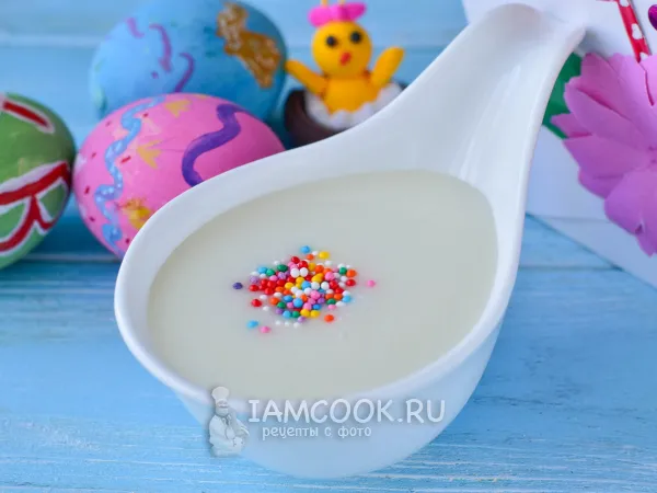 Фото блюда: Глазурь для куличей на крахмале