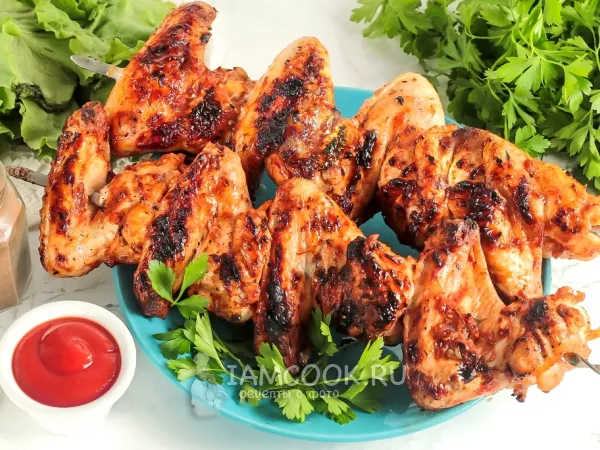 Фото блюда: Острые крылышки на мангале