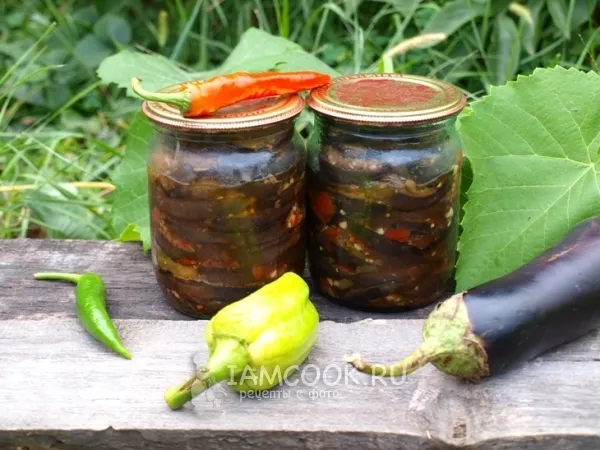 Фото блюда: Закуска из баклажанов на зиму «Огонёк»