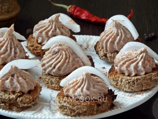 Фото блюда: Канапе с сельдью и творожным сыром