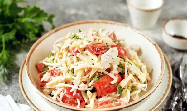 Фото блюда: Салат из дайкона с курицей