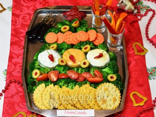 Фото блюда: Оригинальная закуска «Ёлочка»
