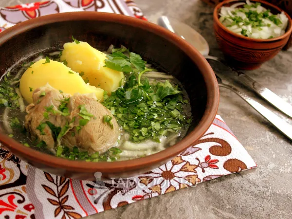 Фото блюда: Махан (калмыцкий суп из баранины)