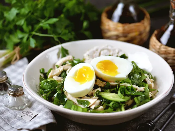 Фото блюда: Салат из щавеля с курицей