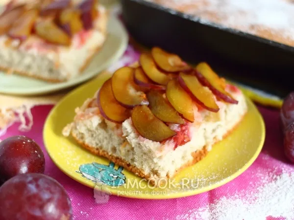 Фото блюда: Шарлотка с яблоками и сливами