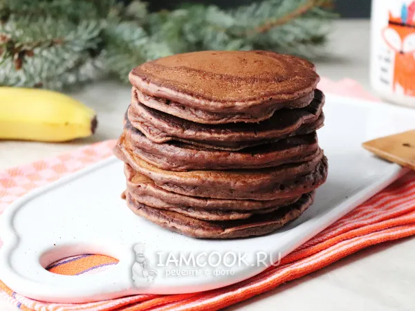 Фото блюда: Бананово-шоколадные панкейки