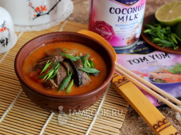 Фото блюда: Суп «Том ям» с говядиной