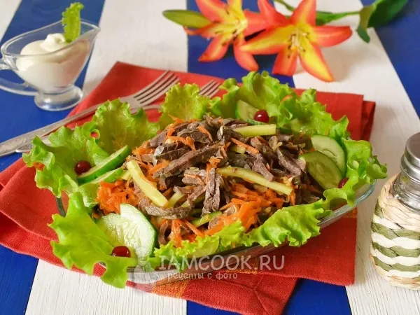 Фото блюда: Салат из говяжьего легкого