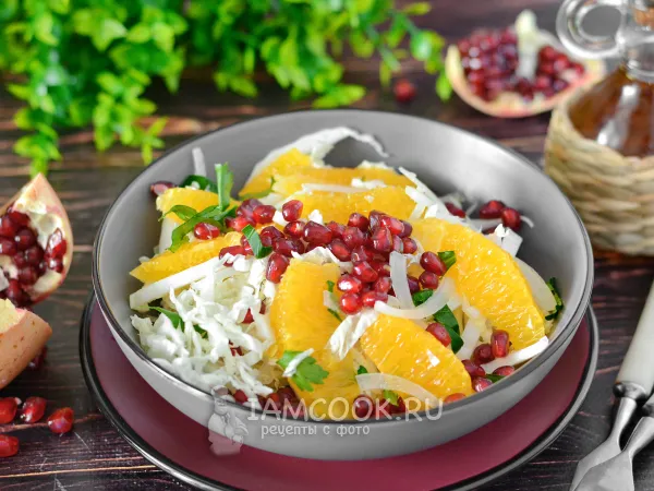 Фото блюда: Салат с пекинской капустой и гранатом