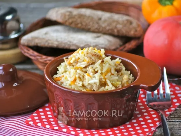 Фото блюда: Рис с фаршем в духовке