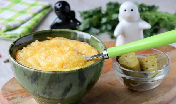 Фото блюда: Кукурузная каша с луком и морковью