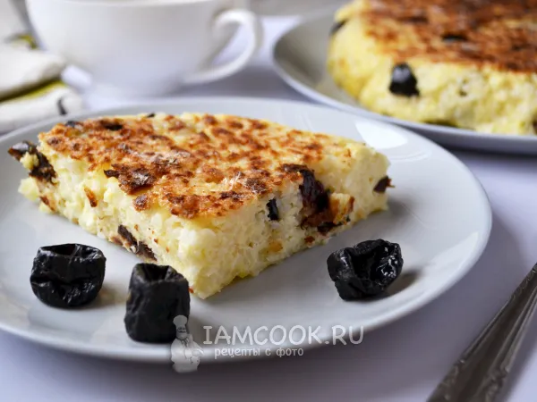 Фото блюда: Творожная запеканка с рисом в мультиварке