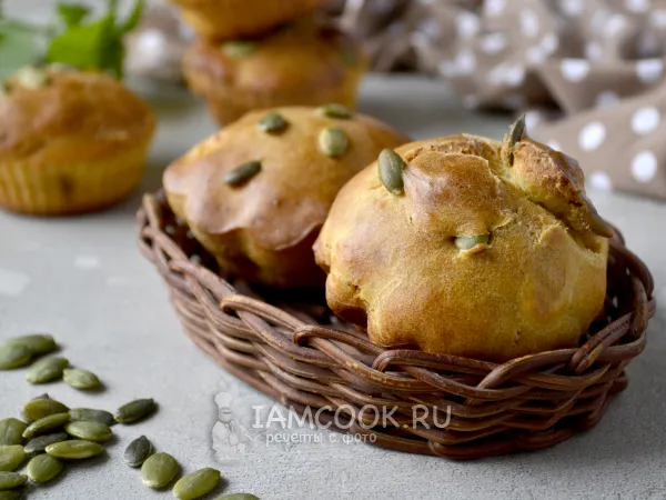 Фото блюда: Тыквенные кексы на растительном масле