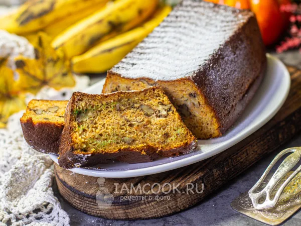Фото блюда: Тыквенно-банановый кекс
