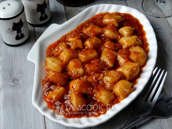 Фото блюда: Ньокки в томатном соусе