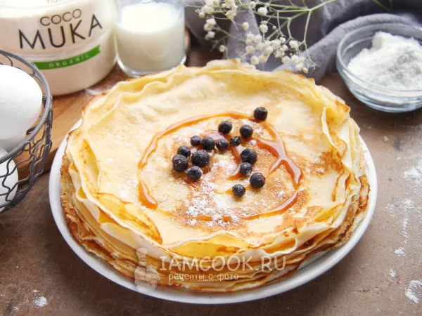 Фото блюда: Блины из кокосовой муки и кокосового молока