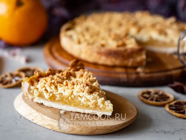 Фото блюда: Тертый пирог с лимоном и апельсином