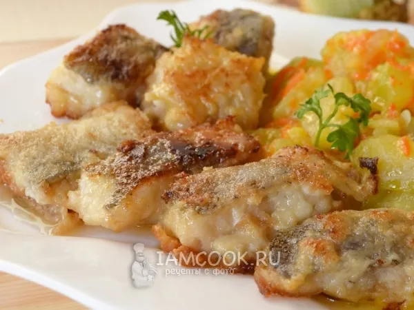 Фото блюда: Минтай в соевом соусе с кабачками