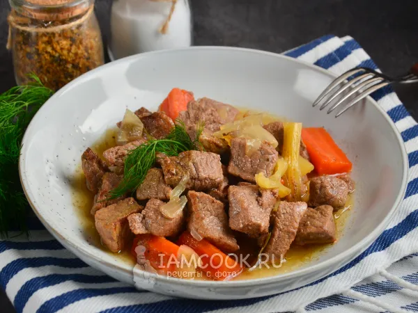 Фото блюда: Томленая говядина в мультиварке