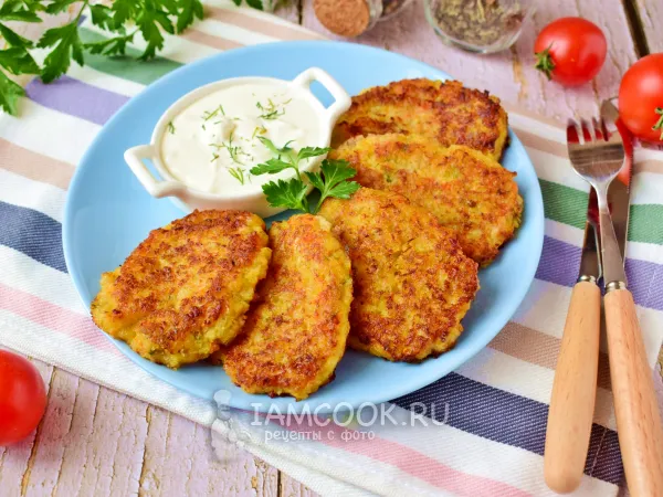 Фото блюда: Драники с луком и салом