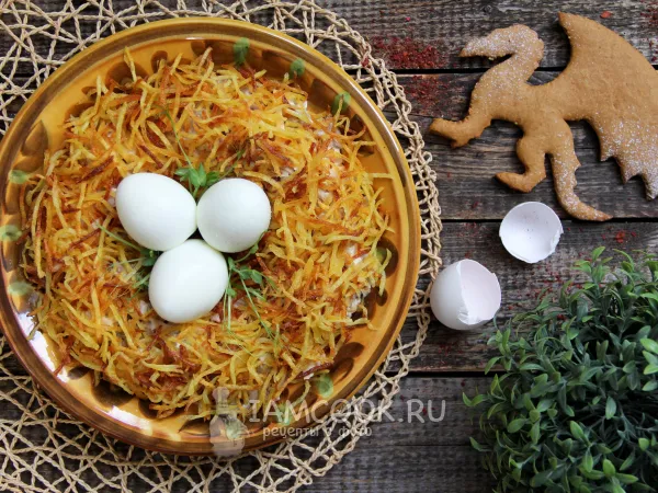 Фото блюда: Салат «Гнездо дракона»