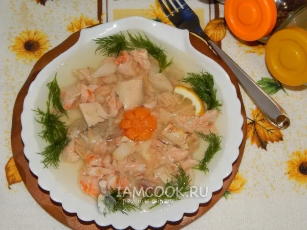 Фото блюда: Заливное из красной рыбы