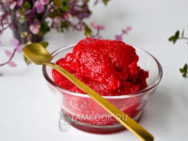 Фото блюда: Сорбет из красной смородины