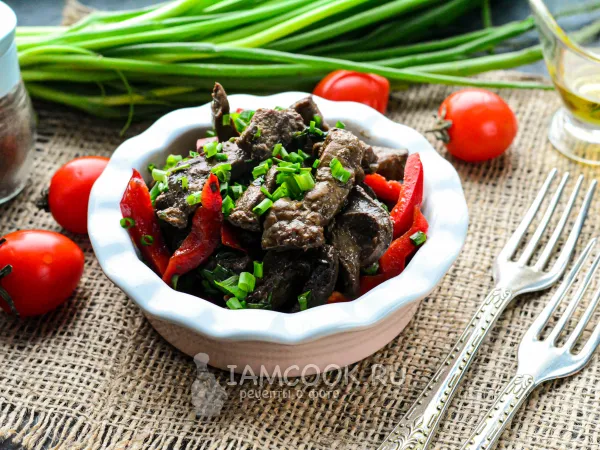 Фото блюда: Поджарка из говяжьей печени