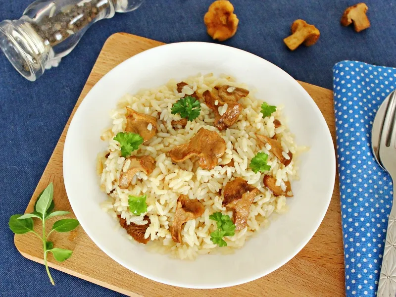 Фото блюда: Рис с грибами в мультиварке