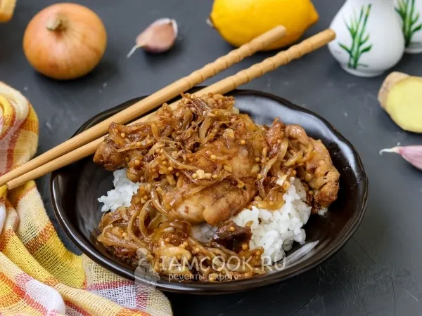 Фото блюда: Куриные бёдра в имбирно-соевом соусе