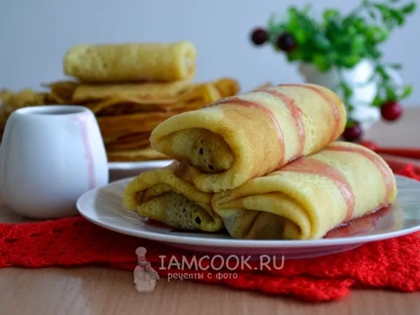 Фото блюда: Блины с вишней