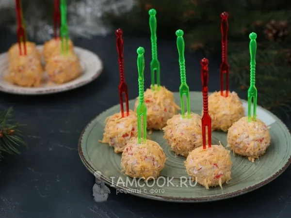 Фото блюда: Закуска «Рафаэлло» в сырной стружке