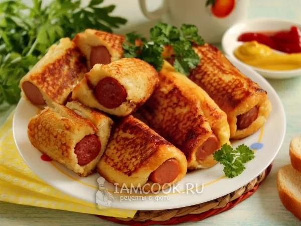 Фото блюда: Сосиски в хлебе для тостов