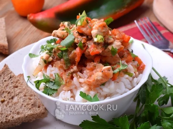 Фото блюда: Подлива из курицы с овощами