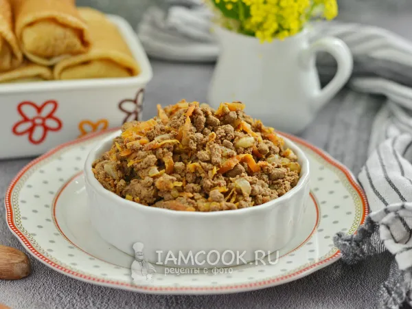 Фото блюда: Начинка из печени для блинов (+блины)