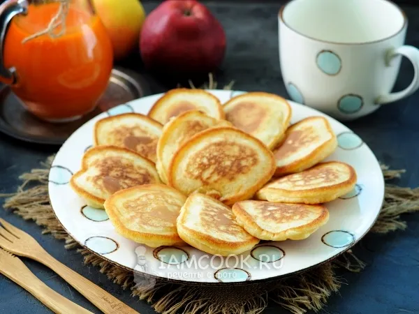 Фото блюда: Пышные оладьи на соде без дрожжей