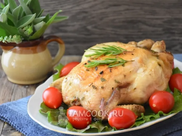 Фото блюда: Курица с ароматными травами в духовке