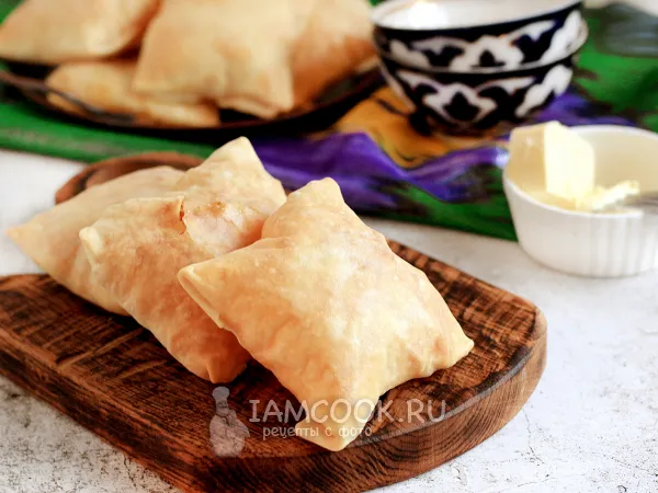 Фото блюда: Самса с тыквой на пресном тесте