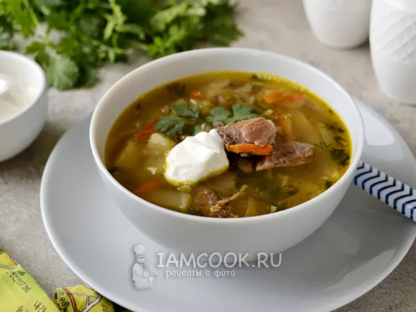 Фото блюда: Суп с капустой и гречкой